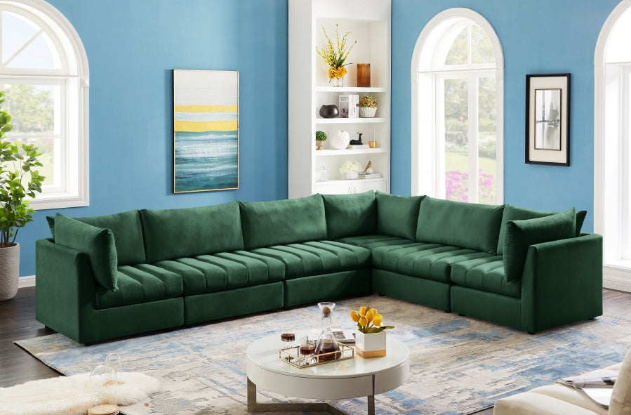Sectionnel modulaire en velours Jacob