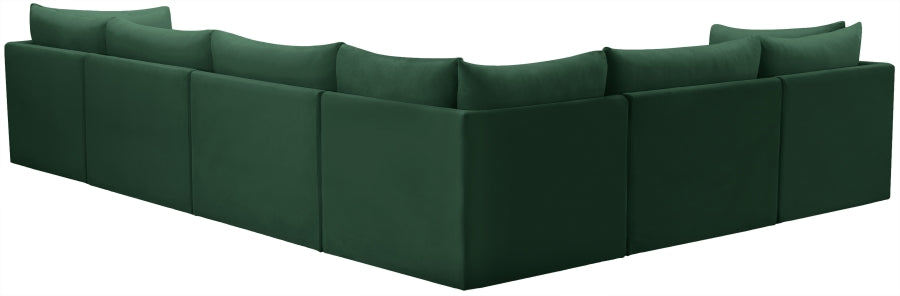 Sectionnel modulaire en velours Jacob