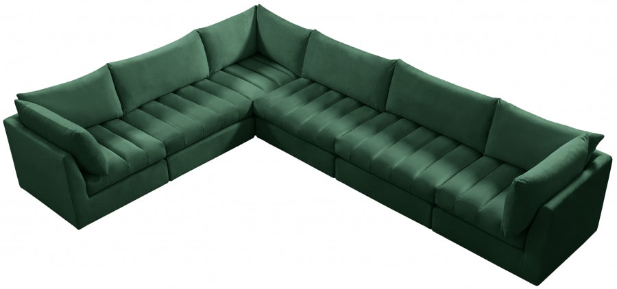 Sectionnel modulaire en velours Jacob