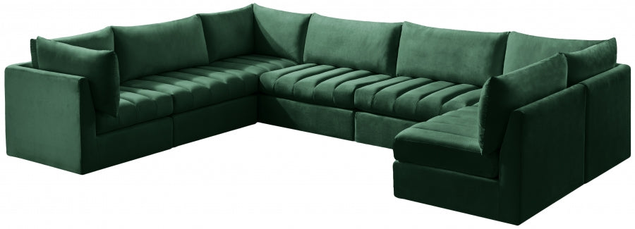 Sectionnel modulaire en velours Jacob