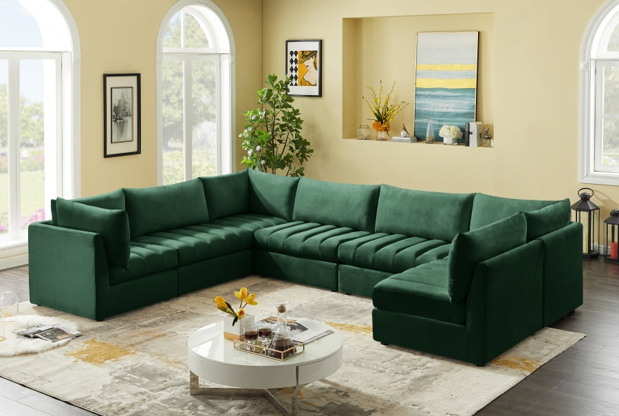 Sectionnel modulaire en velours Jacob