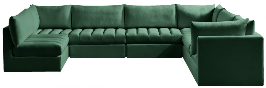 Sectionnel modulaire en velours Jacob