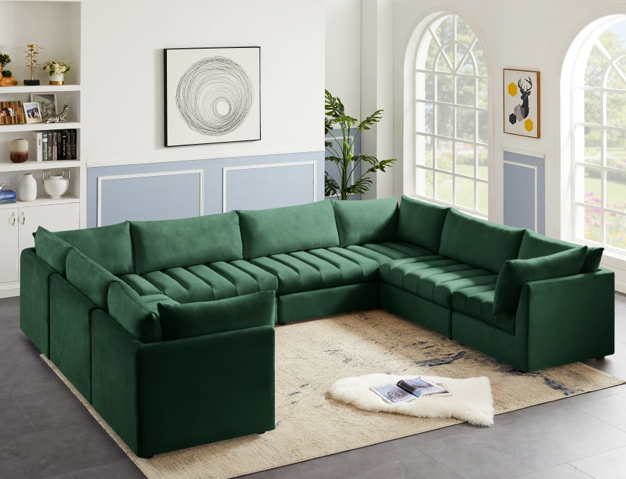 Sectionnel modulaire en velours Jacob