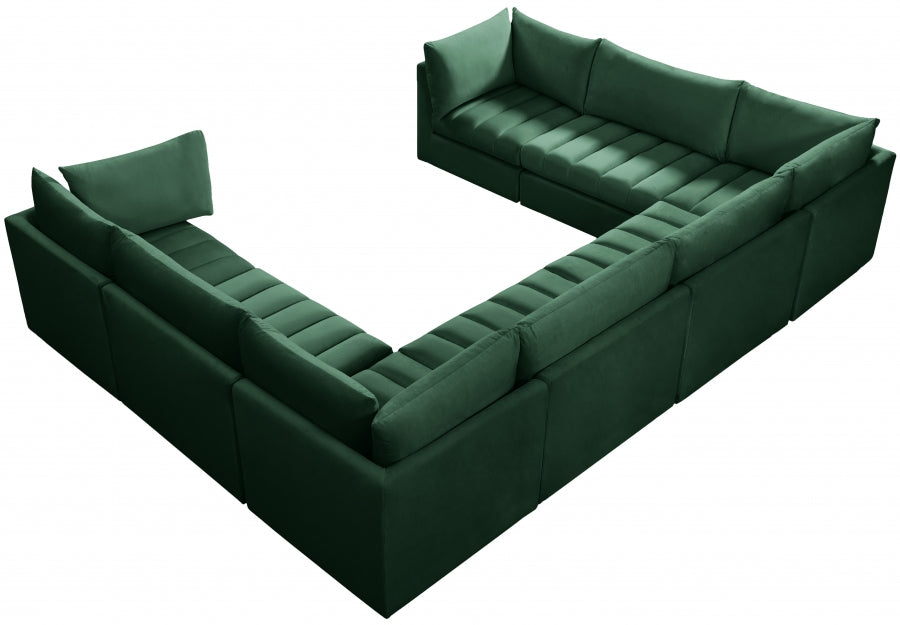 Sectionnel modulaire en velours Jacob