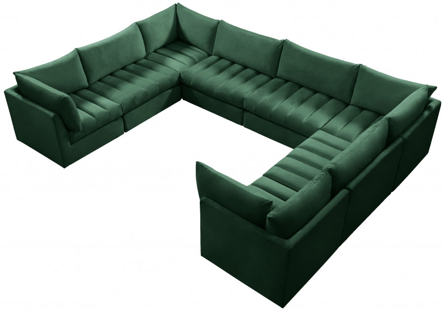 Sectionnel modulaire en velours Jacob