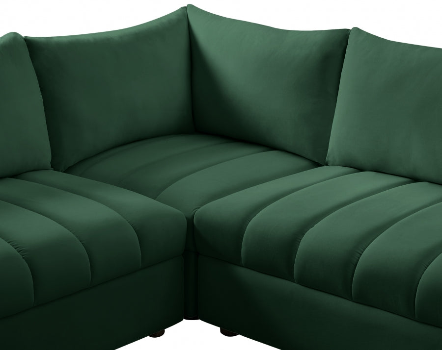 Sectionnel modulaire en velours Jacob