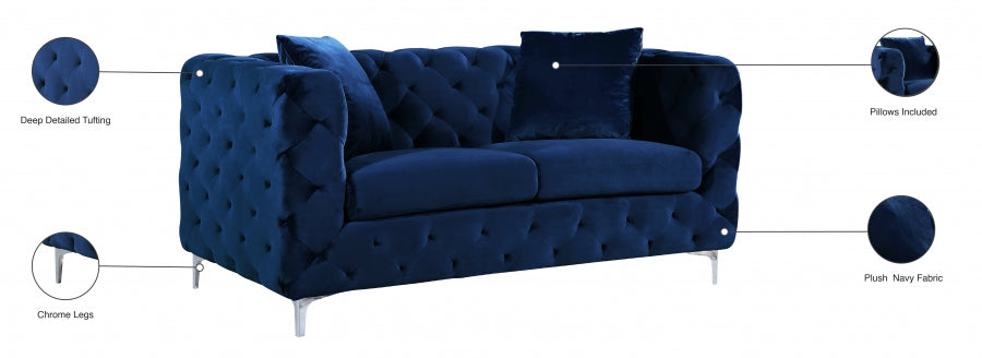 Causeuse en velours Scarlett 