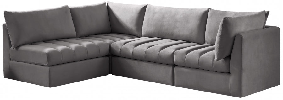 Sectionnel modulaire en velours Jacob