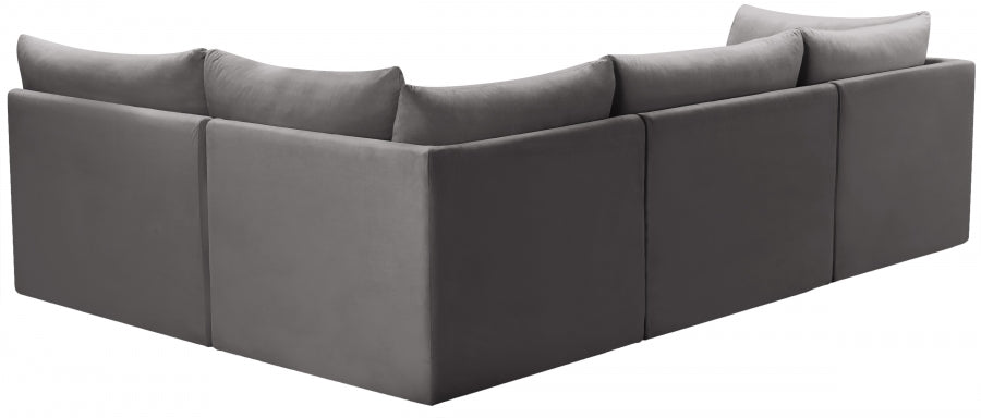 Sectionnel modulaire en velours Jacob