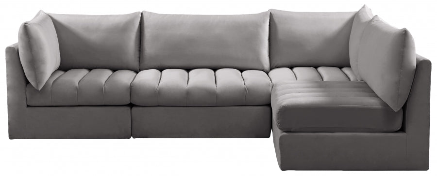 Sectionnel modulaire en velours Jacob