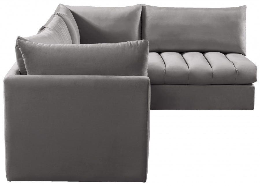 Sectionnel modulaire en velours Jacob