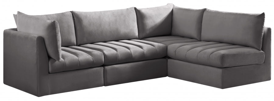 Sectionnel modulaire en velours Jacob