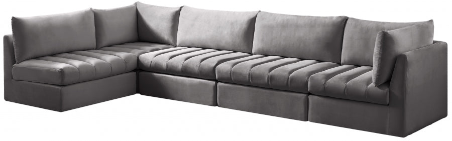 Sectionnel modulaire en velours Jacob