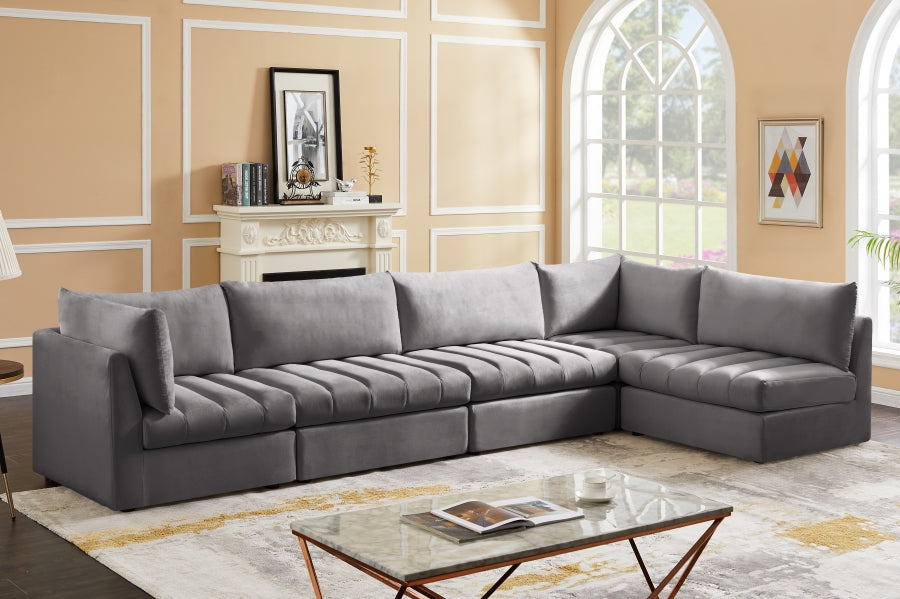 Sectionnel modulaire en velours Jacob