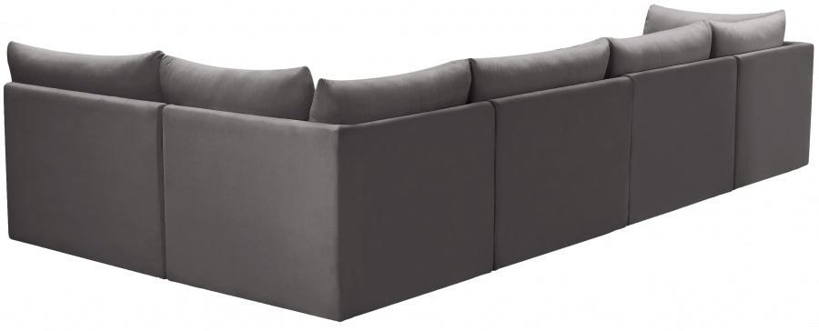 Sectionnel modulaire en velours Jacob