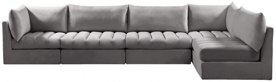 Sectionnel modulaire en velours Jacob