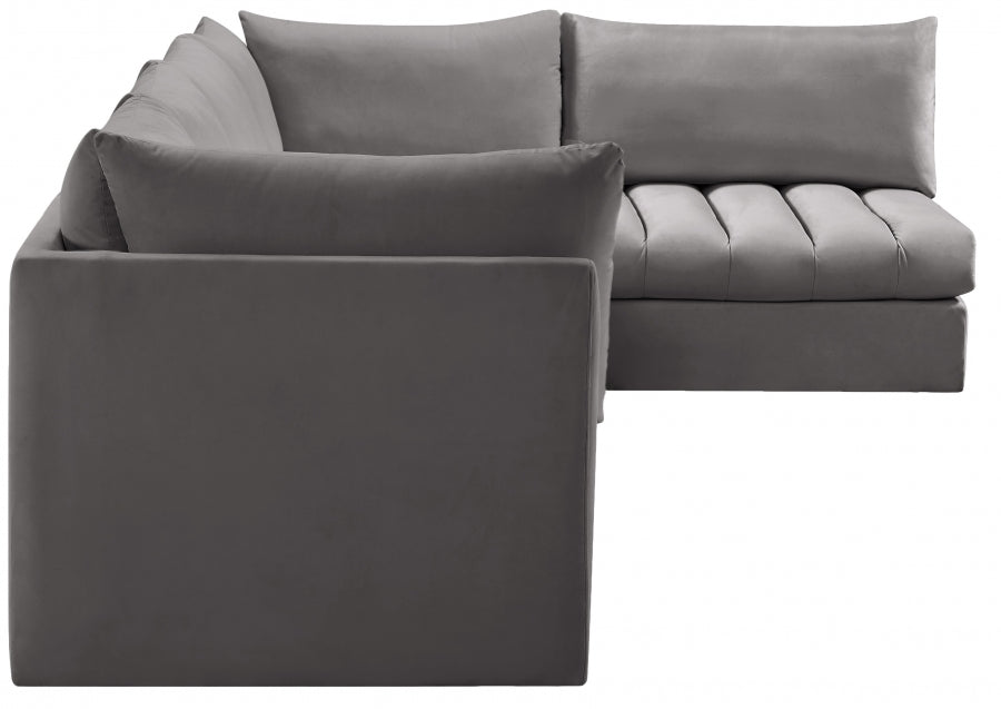 Sectionnel modulaire en velours Jacob