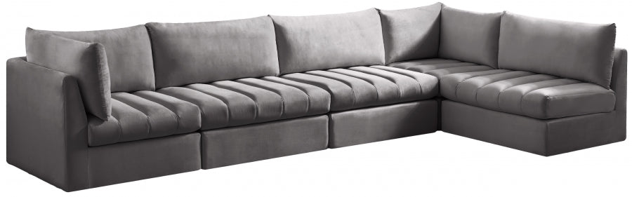 Sectionnel modulaire en velours Jacob