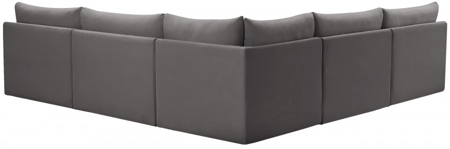 Sectionnel modulaire en velours Jacob