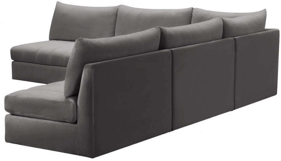 Sectionnel modulaire en velours Jacob