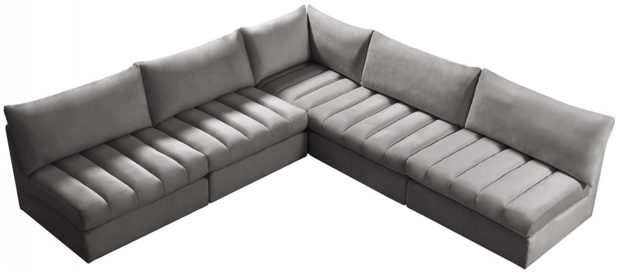 Sectionnel modulaire en velours Jacob