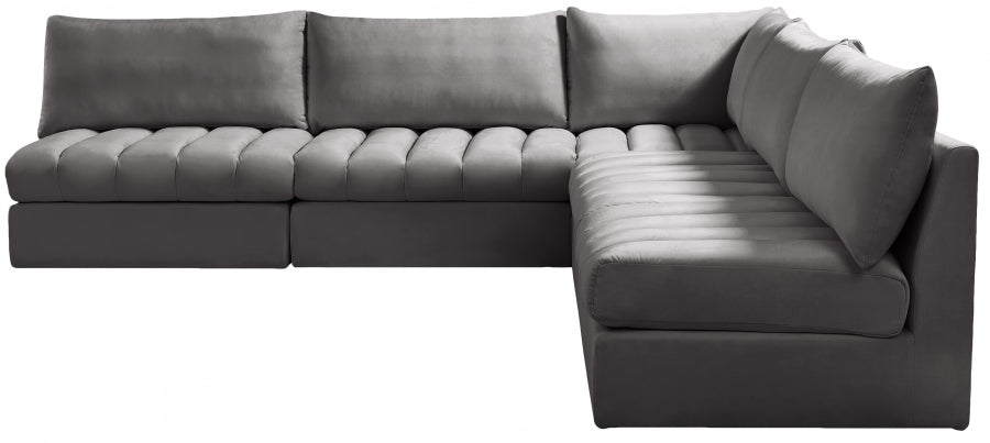 Sectionnel modulaire en velours Jacob