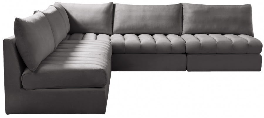 Sectionnel modulaire en velours Jacob