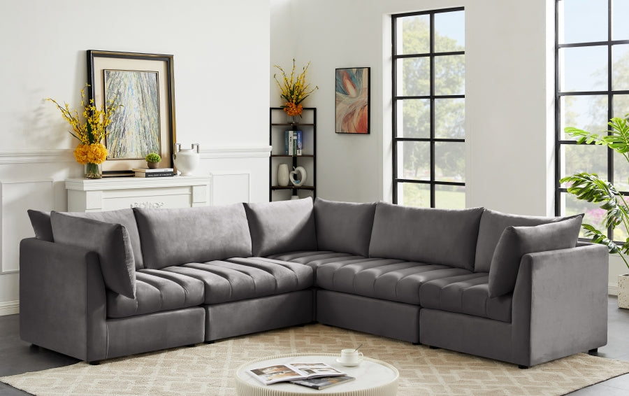Sectionnel modulaire en velours Jacob