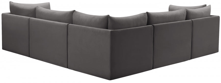 Sectionnel modulaire en velours Jacob