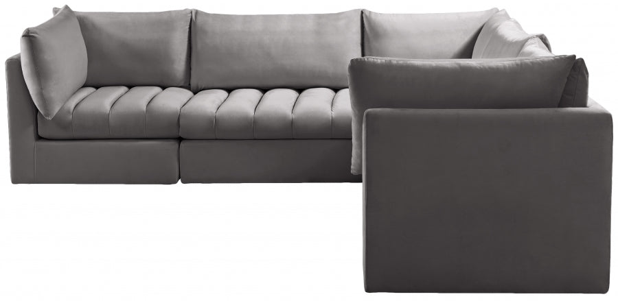 Sectionnel modulaire en velours Jacob