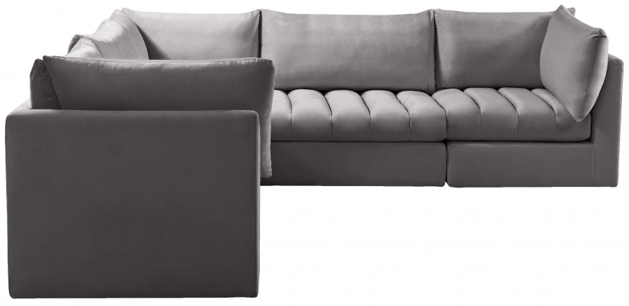 Sectionnel modulaire en velours Jacob