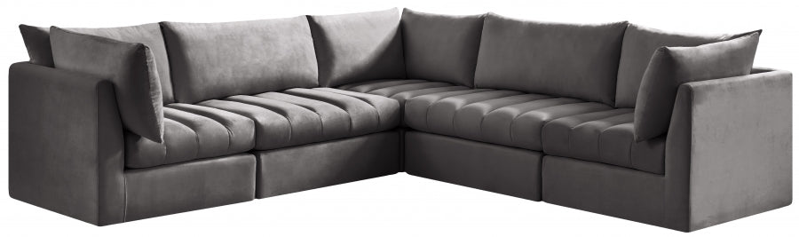 Sectionnel modulaire en velours Jacob