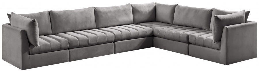 Sectionnel modulaire en velours Jacob