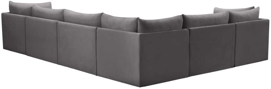 Sectionnel modulaire en velours Jacob