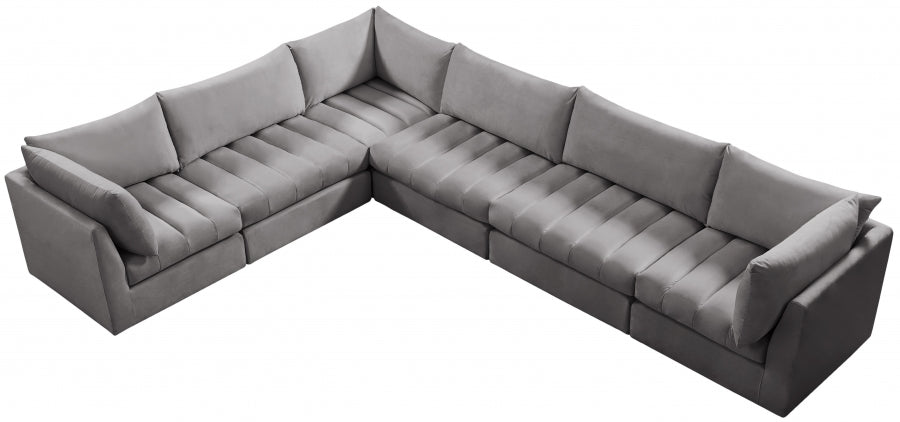 Sectionnel modulaire en velours Jacob