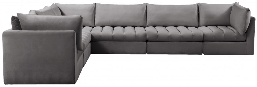 Sectionnel modulaire en velours Jacob