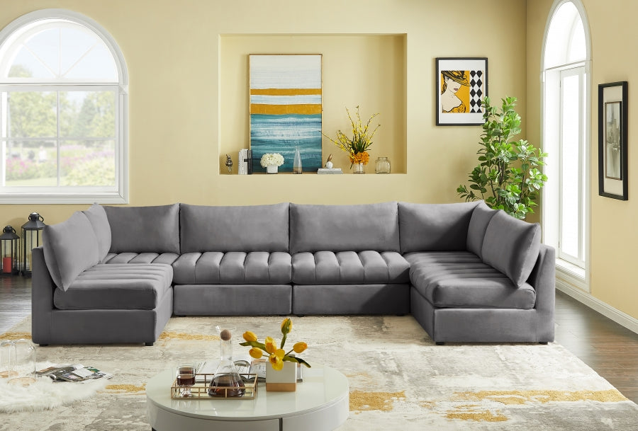 Sectionnel modulaire en velours Jacob