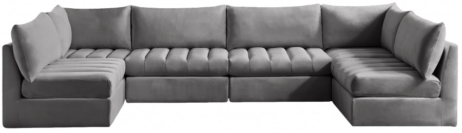 Sectionnel modulaire en velours Jacob