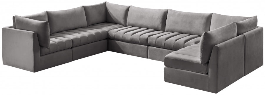 Sectionnel modulaire en velours Jacob