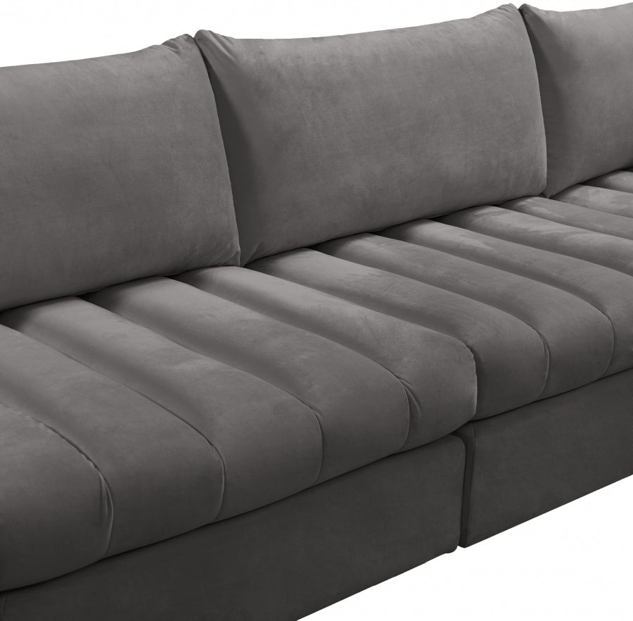 Sectionnel modulaire en velours Jacob