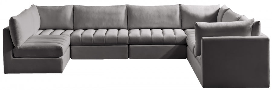 Sectionnel modulaire en velours Jacob