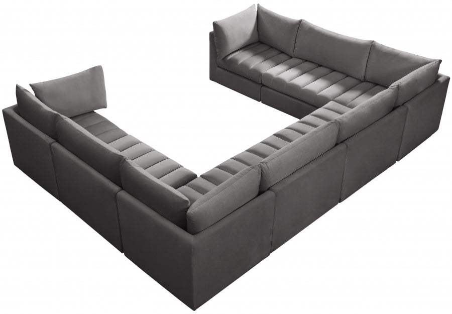Sectionnel modulaire en velours Jacob