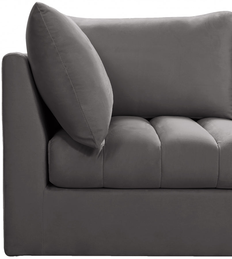 Sectionnel modulaire en velours Jacob