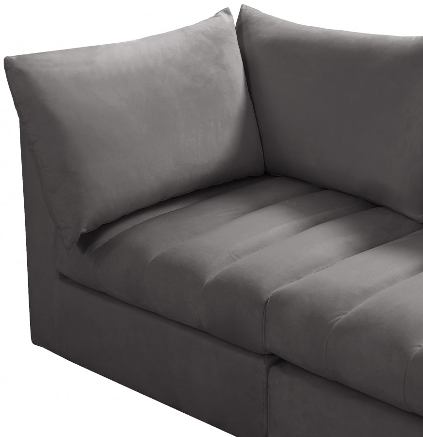 Sectionnel modulaire en velours Jacob
