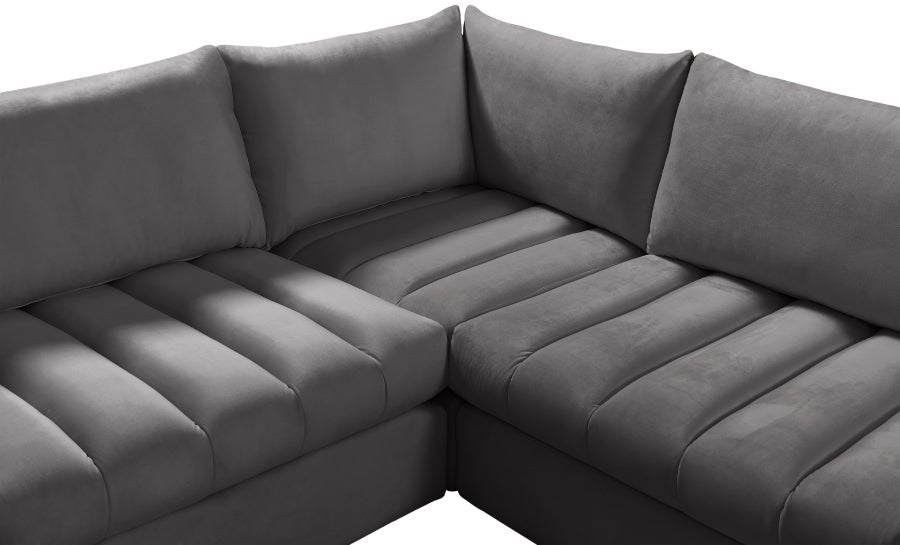 Sectionnel modulaire en velours Jacob