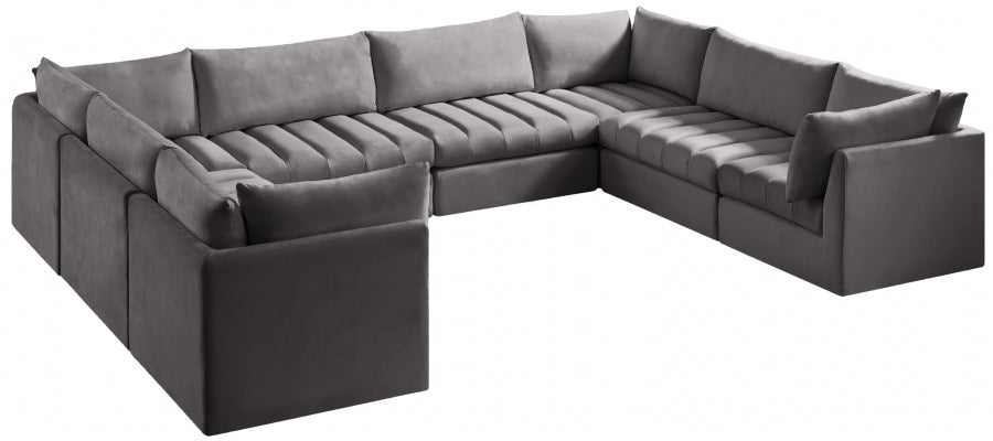 Sectionnel modulaire en velours Jacob