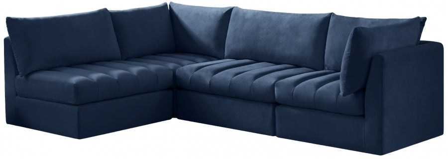 Sectionnel modulaire en velours Jacob