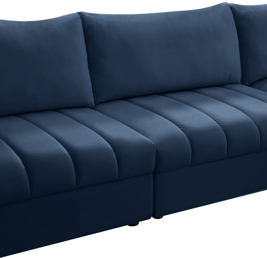 Sectionnel modulaire en velours Jacob