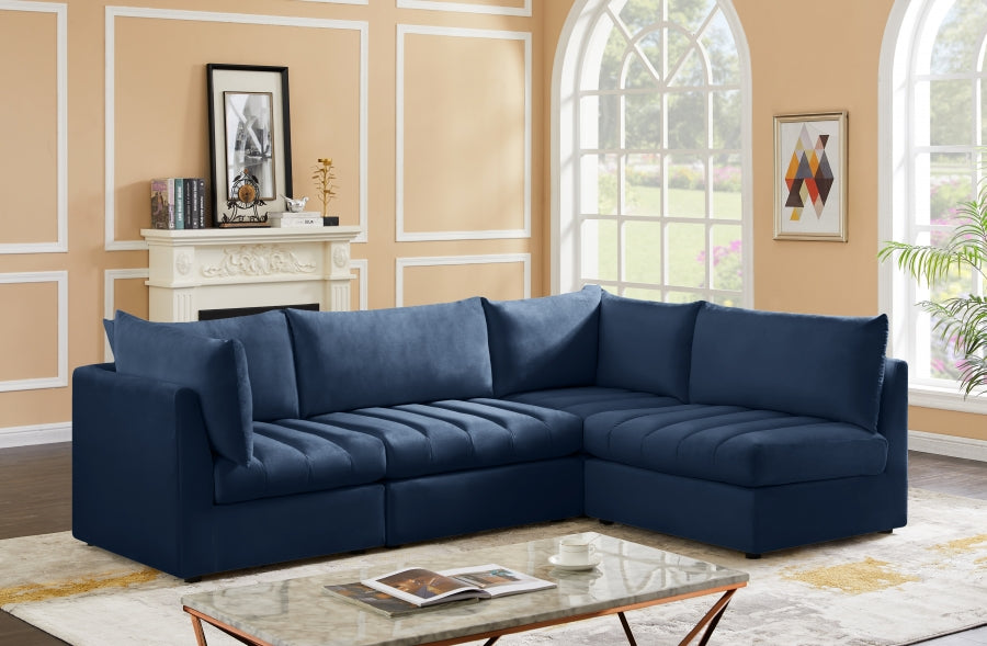 Sectionnel modulaire en velours Jacob