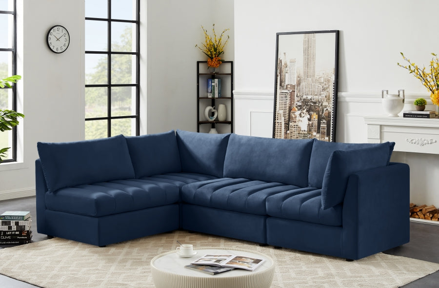 Sectionnel modulaire en velours Jacob